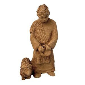 Abbey Press Shepherd Boy Lamb Figurine Nativity St. Meinrad Vintage 70s